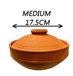 2 MATKA CHICKEN EGG BIRYANI, Unglazed Earthen Clay/Handi Pots CASEROLE WITH LID