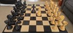4.6’’ Mogul Staunton Luxury Chess Set. Plus Wooden Board. All Ebony / Maple Wood