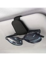 Car Sun Visor Sunglasses Magnetic Leather holder Eyeglass Hanger Clip UK..