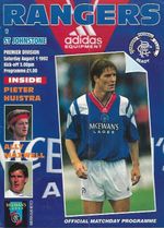 Rangers (Champions) v St Johnstone Scottish Premier League 1st Aug 1992