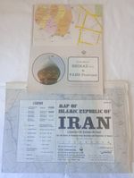 Large Map of Islamic Republic of Iran & a Guide Map of Shiraz (1989) - FREE POST