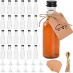 24 Pack 50Ml Mini Liquor Bottles with Lids, Small Plastic Miniature Alcohol Shot
