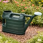 6.5L Watering Can Detachable Sprinkler Rose Green Plastic Garden Watering Can