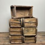 Rustic Wooden Brick Mould - Original Vintage Rustic Box - Small Crate