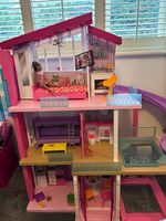 Barbie Dreamhouse 3-Storey Furnished Doll House Playset w/ Slide & Pool