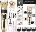 Pet Dog Clippers Electric Cordless Hair Shaver Professional Grooming Trimmer Kit