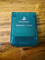 Clear Green Official PS1 Memory Card - Sony PlayStation SCPH-1020 Tested