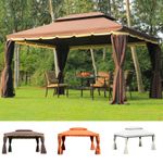 3 x 4 m Aluminium Gazebo Marquee Canopy Pavilion Patio Garden Party Tent 3 Color