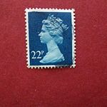 Great Britain Elizabeth II Machin Definitive 22p Blue MNH Decimal Stamp Single