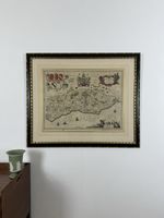Map Of Sussex By Jan Janson C. 1646, Antique County Maps.