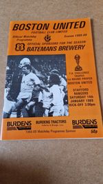 Boston United v Stafford Rangers 1988/89 FA Trophy 1R