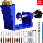 Pocket Hole Jig Kit Dowel Drill Joinery Screw Carpenters Woodwork Angle Tool Set