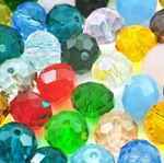 Faceted Rondelle Crystal Cut Glass Beads  Spacer for Jewellery Making 8mm