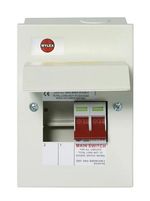 Wylex NM206 2-Way Metal Consumer Unit 63A with Mainswitch