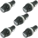 5 x Panel Mount Chassis Fuse Holder for 5x20mm Glass Fuses 10A 250V