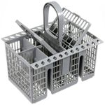 Dishwasher Cutlery Basket for Hotpoint Universal Removable Handle Grey 220mm