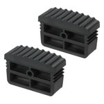2Pcs Ladder Feet, Non Slip Extension Ladder Feet Rubber Pads Cover, Black