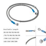 39~200cm DOT Motorcycle Motorbike Braided Steel Brake Clutch Oil Hose Line Pipe