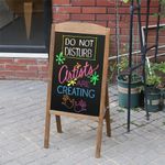 Sturdy Floor Standing A-Board Frame Pavement Sign Shop Home Chalkboard Display 