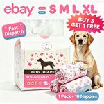 Female Male Wrap Dog Diapers Disposable Nappies Leak Proof Puppy Sanitary Diaper