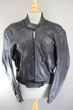 DAMEN EVO2 BLACK LEATHER BIKER JACKET 42 INCH