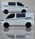 CUSTOM Upper Side Stripe - Vinyl Decals for Ford Transit Custom MK8 (2014-2023)