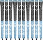Golf Pride MCC Teams Plus4 Light Blue & White Midsize - Set of 10