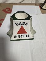 Excellent Condition Bass In Bottle - 3 Sided Ceramic Matchstriker - 1900s