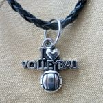 Necklace I love volleyball pendant necklace pendant