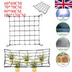 4 Size Elastic Scrog Trellis Net w/Hooks Plant Support Netting for Grow Tent UK