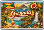 Grenada Caribbean Spice Island Beach Fridge Magnet Travel Souvenir Gift