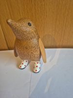 “DCUK Wooden Duck / Bird Ornament Heart Wellington Boots Hand Carved Bamboo Root