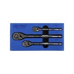 US.PRO 4192 - 3PC HAND RATCHET SET 1/4" - 3/8" - 1/2"