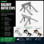 Vintage era buffer stops- OO Gauge 1:76 (Pack of 2) | Model Railway Scenery