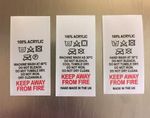 WASH CARE CLOTHING GARMENT LABELS DIFFERENT FIBRE CONTENTS AVAILABLE
