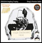FISHING TROPHY - Angling 10mm Premium Glass Award / Trophies, FREE Engraving
