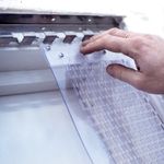 1m (w) x 2m (d) - PVC Strip Perforated Fly Screen Door - 200mm x 2mm Strips