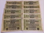 Lot Of 10 X German Banknotes. 10 Million Mark. Dated 1923. Reichsbanknote.