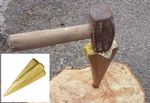 1.5kg Log Splitter Heavy Duty Wedge Wood Splitting Steel Bomb Maul Axe Steel