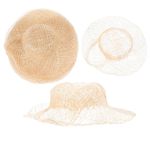12pcs Mini Woven Hats Crafts Mini Hats Doll House Straw Hats Miniature Straw