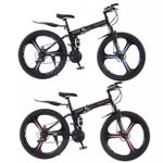 SHIMANO Folding Mountain Bike 24-27.5Inch Wheel 21 Speed Full Suspension Bicycle
