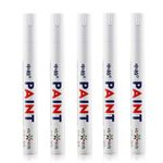 5XWhite Permanent Oil Based Paint Pen Car Bike Tyre Tire Metal Marker Waterproof