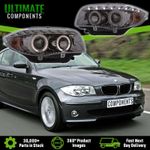 BMW 1 Series E81 E87 2004-2012 Projector Angel Eyes Headlights LED DRL Chrome