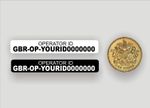 10x Operator ID stickers - drone, CAA Regulatory Labels, High Quality Laminated