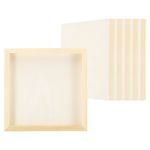 8"x8" Wood Panels Board, 6Pcs Unfinished Square Wood Canvas Boards