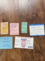 6 york city ticket stubs  1972 - 2009
