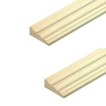 34x12 Pine Decorative Panel Moulding Dado Rail 1M x 6 Total 6 Metres TM796