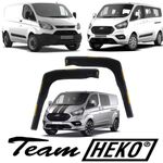 FORD TRANSIT CUSTOM MK1 2/3/4/5-door 2012-2024 2-pc Wind Deflectors HEKO Tinted