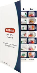 XL Weekly 4x Day Cold Seal Medication Blister Card Tri-Fold (6Pack)