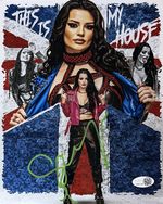 JSA Autographed Saraya Metallic 8x10 Promo - Hand Signed Pro Wrestling